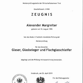 zeugnis modul 2 glaser